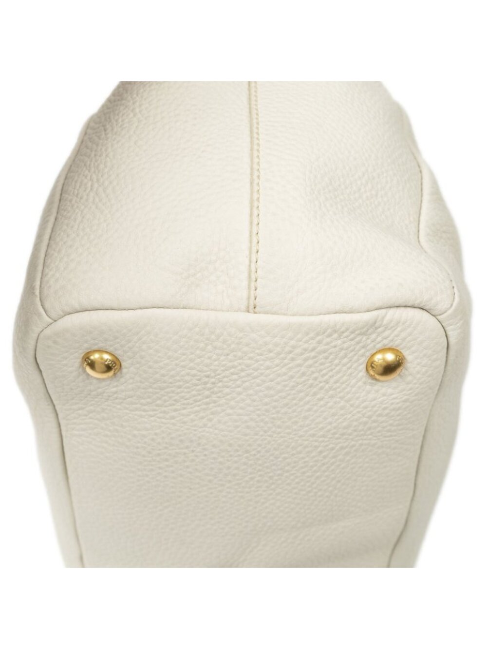 Prada Convertible Snap Button Tote Ivory Vitello Daino - Picture 8 of 10